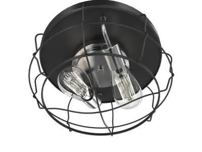 Gauge Collection Two-Light Flush Mount By Progress Lighting 3D model