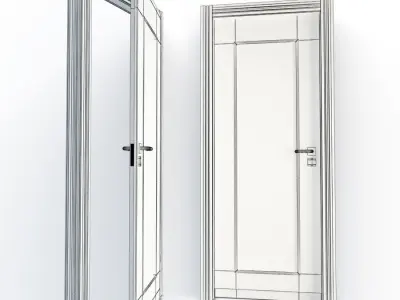 Door Poline and Doorknob 3D model