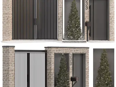 modern door 15 3D model