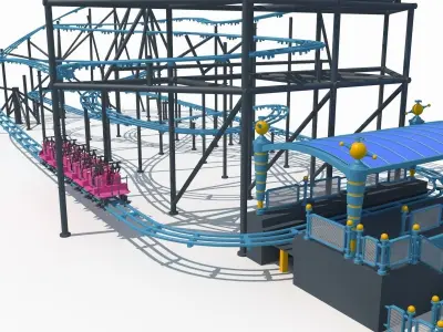 Roller Coaster 2 3D model