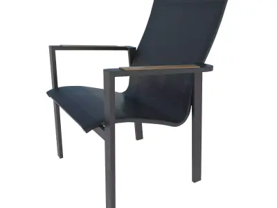 Iron chair out side 3D model