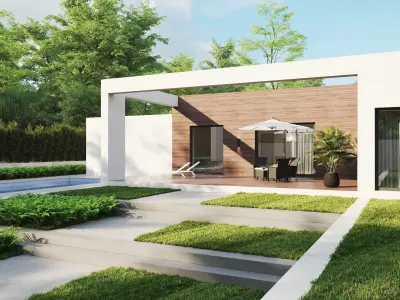 Modern house 04 Low-poly 3D model