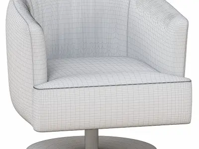  Swivel armchair with armrests 3D model
