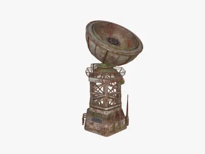 SciFi Antenna Tower A10 Abandoned - Sci Fi Exterior Design Low-poly 3D model