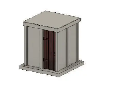 Model Railway Lineside Concrete Huts 3D print model