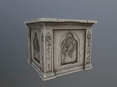 column  Low-poly 3D model