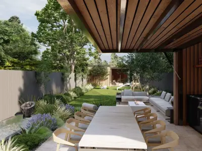 Garden Landscape 3D Model - SketchUp and Lumion Scene 3D model