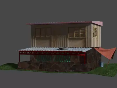 Typical Filipino House 3D model