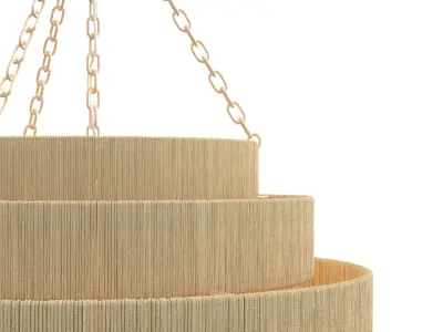 Palecek Everly Pendant Rope Lamp 3D model