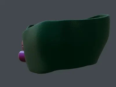 Gas mask respirator scifi futuristic Low-poly 3D model Low-poly 3D model