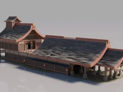 Traditional Japanese House 5 3D model