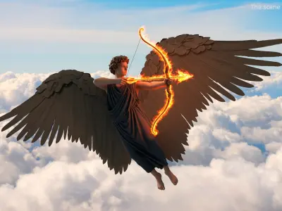  Feathered Angel Wings Black 