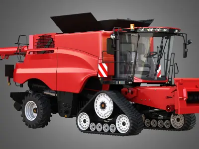 Axial-Flow 9240 Combine Harvester - with Tracks 3D model