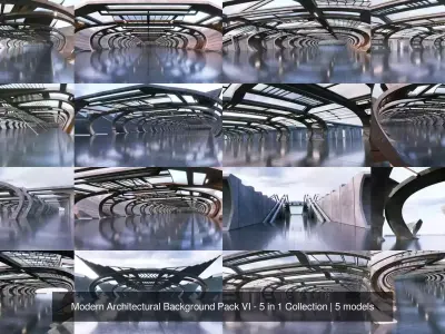 Modern Architectural Background Pack VI - 5 in 1 Collection
