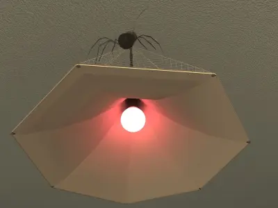 Spider Pendant Light Free 3D model