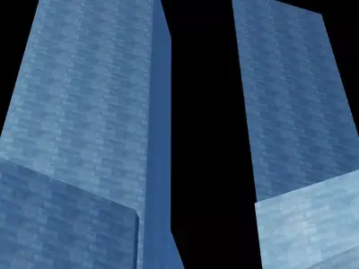 Time Warner Center Towers - NYC Low-poly 3D model