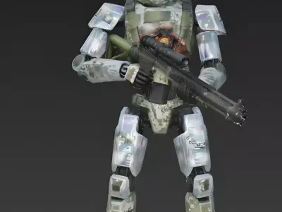 Holographic Stealth Infantry 3D Model Low-poly 3D model