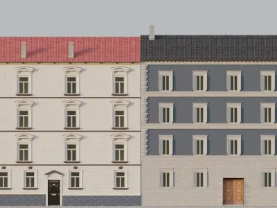 Residential building for modular usage 3D model