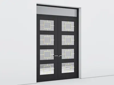 Aluminium door 322 3D model