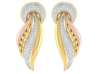 Women Pendant Earring Sets 3dm STL OBJ FBX Renders Details 3D print model 17