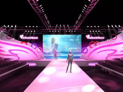 Stage party concert fashion catwalk T station  13 3D model