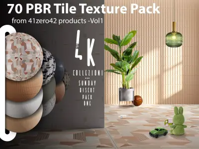 70 PBR Tile Texture Pack from 41zero42 products -Vol1  Texture