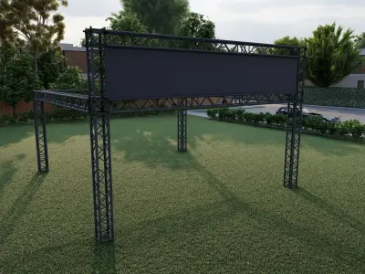 Escenario para eventos 3D Low-poly 3D model