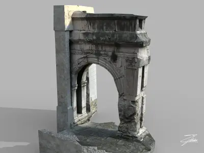 Arch of Riccardo Low-poly 3D model
