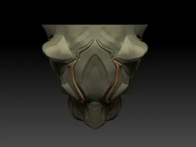 Sci-Fi Panther Head Statue M50 3D print model