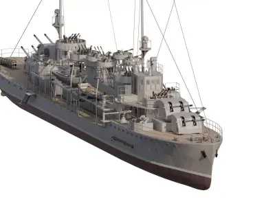 WW2 IMPERIAL JAPANESE NAVY DESTROYER 3D model