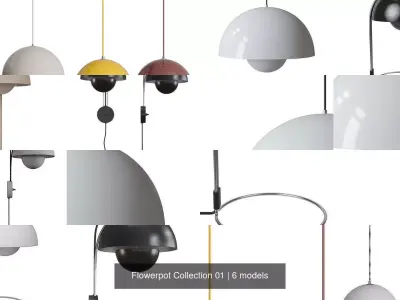 Flowerpot Collection 01 3D Model Pack