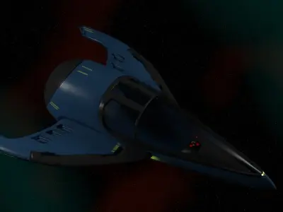 Old Y2J Spaceship 3D model