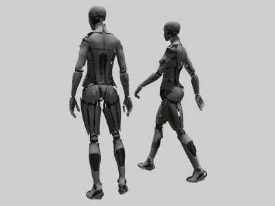 Android Female Low-poly 3D model