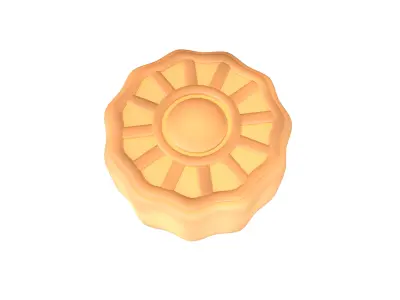 Moon Cake v2 004 Low-poly 3D model