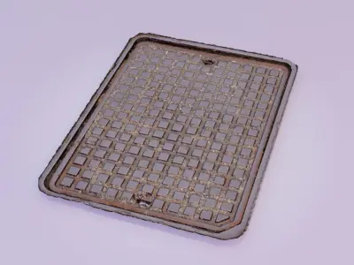 Cover manhole 04 high-poly 3D model