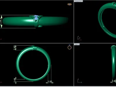 Fancy ring 3D print model