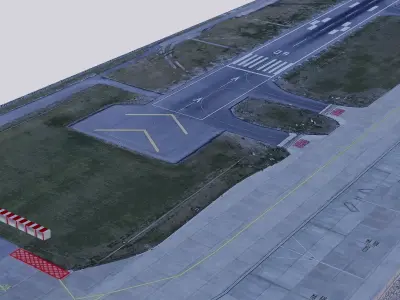 London City Airport 3D Map Low-poly 3D model