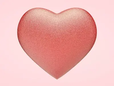 Rough and Glossy Hearts Low-poly 3D model