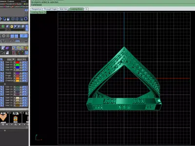 Intersected  gold ring 3D print model