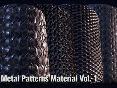 20 Metal Patterns PBR Material Texture