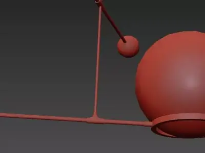 CONTRAPESSO 8 GLOBE LED PENDANT 3D model