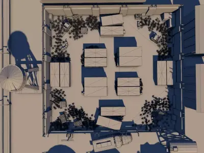 Military Map Low-poly 3D model