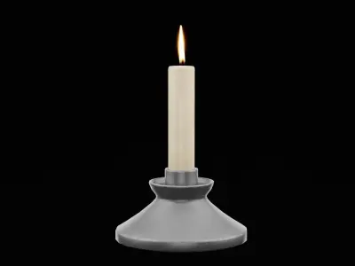 Glittering Grace Candle Low-poly 3D model