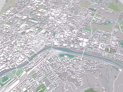 Cityscape Prato Florence Italy 3D model