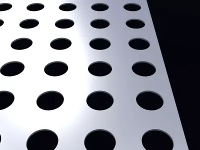Perforated panel with 24 percent opening 25O67 3D model