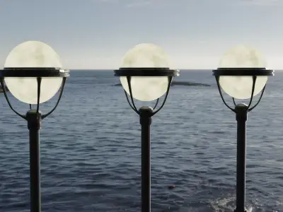 street light Low-poly 3D model