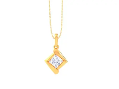 Women Solitaire Super Light Weight Pendant 3D print model
