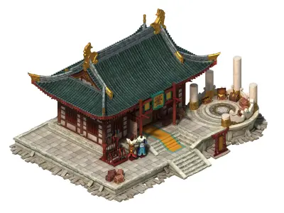 Peach Blossom Island - Blacksmithing House 23 3D model