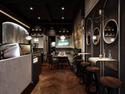 CoffeeShop 3d Interior Design 3D model