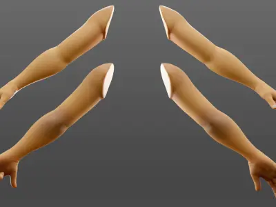 cartoon hand 01 Low-poly 3D model